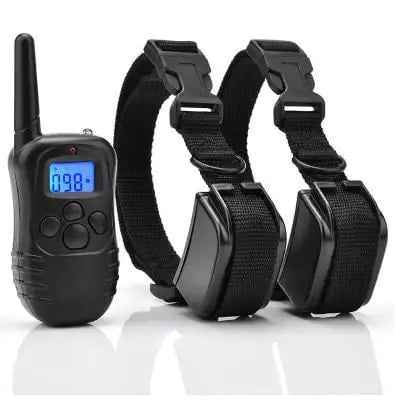 AquaSafe Canine Training Remote displayed outdoors, showcasing its waterproof and durable design for effective dog training in various weather conditions.
