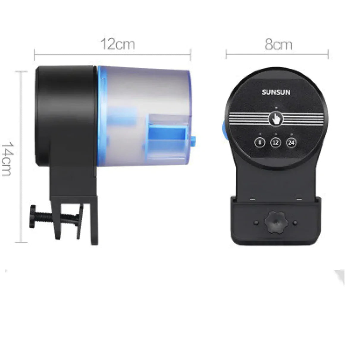 The Automatic Aquarium Feeder's large capacity feature, ideal for extended use without frequent refills, perfect for busy aquarium owners.